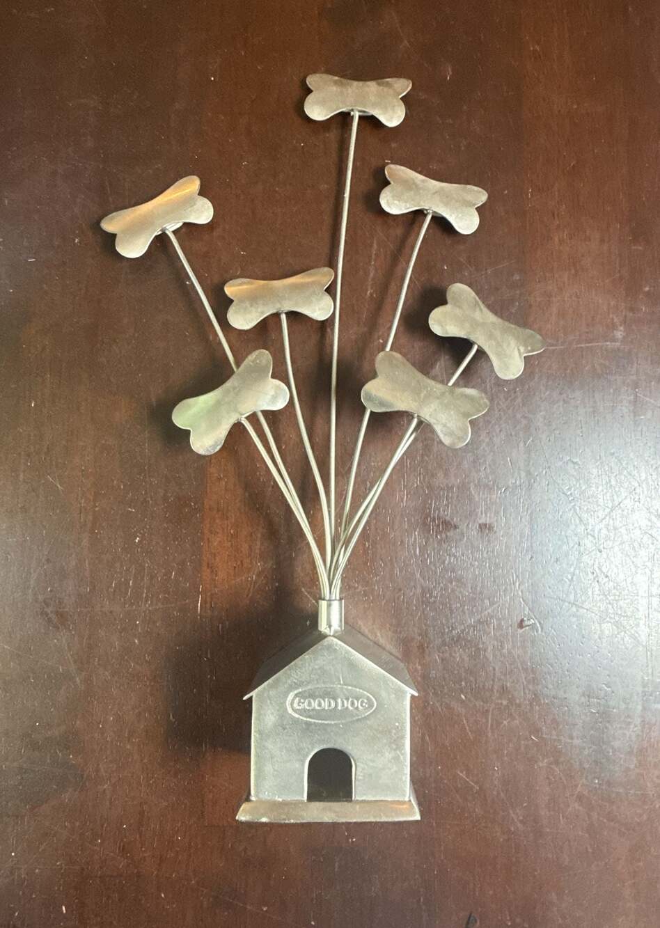 Two's Company Good Dog House Metal Photo and Card Holder Tree